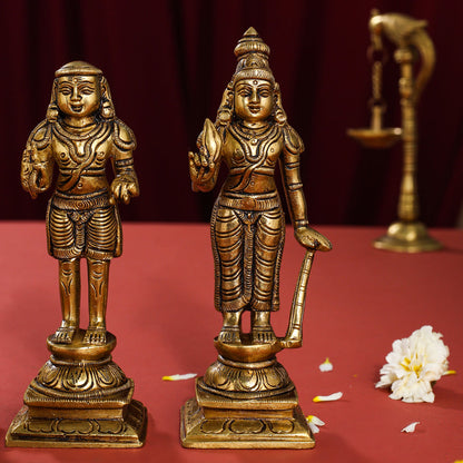 Brass Superfine Nalvar Idols Set (6 Inch)