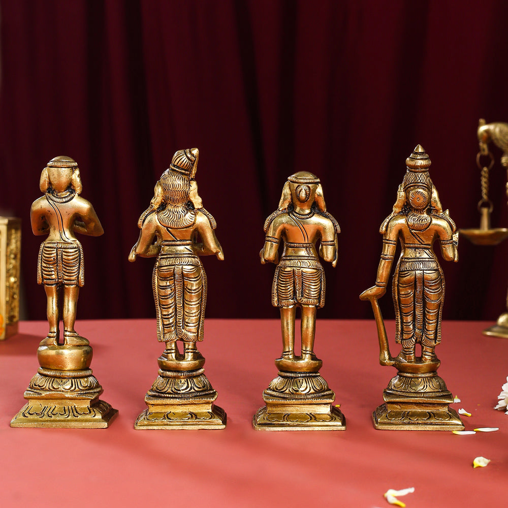 Brass Superfine Nalvar Idols Set (6 Inch)