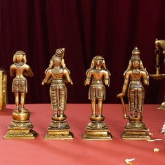 Brass Superfine Nalvar Idols Set (6 Inch)