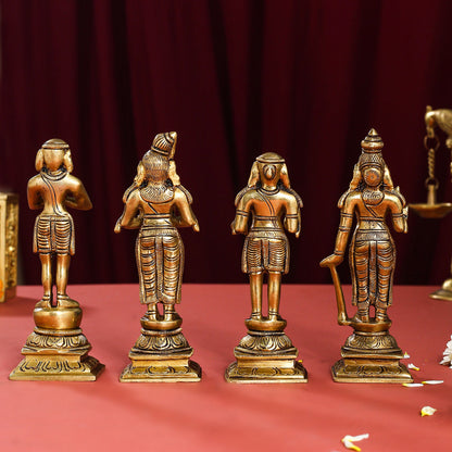 Brass Superfine Nalvar Idols Set (6 Inch)