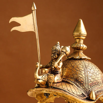 Brass Arjun And Krishna Rath (15 Inch)