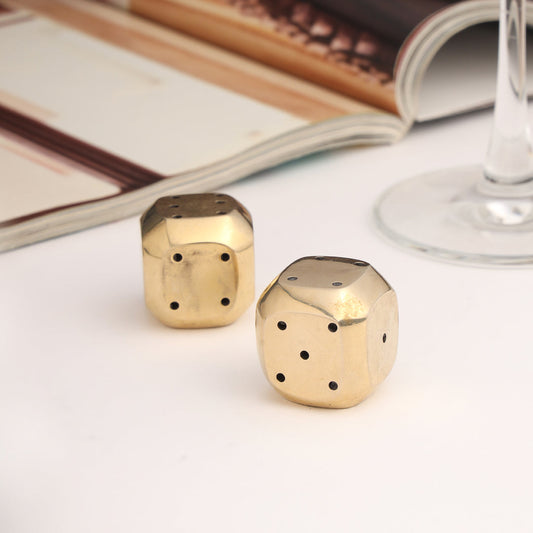 Brass Multi Purpose Dice Pair (1.2 Inch)