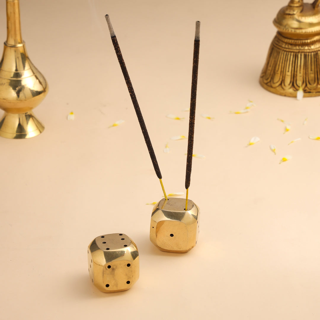 Brass Multi Purpose Dice Pair (1.2 Inch)