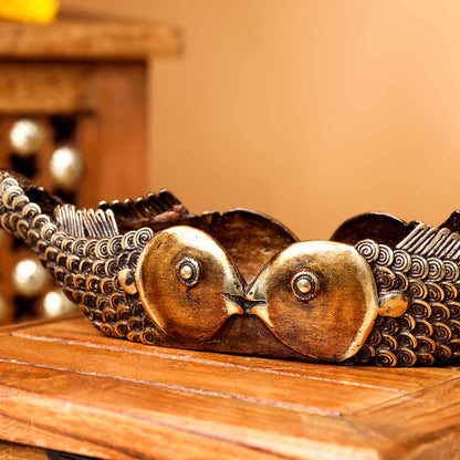 Brass Dhokra Fish Tray (5.5 Inch)