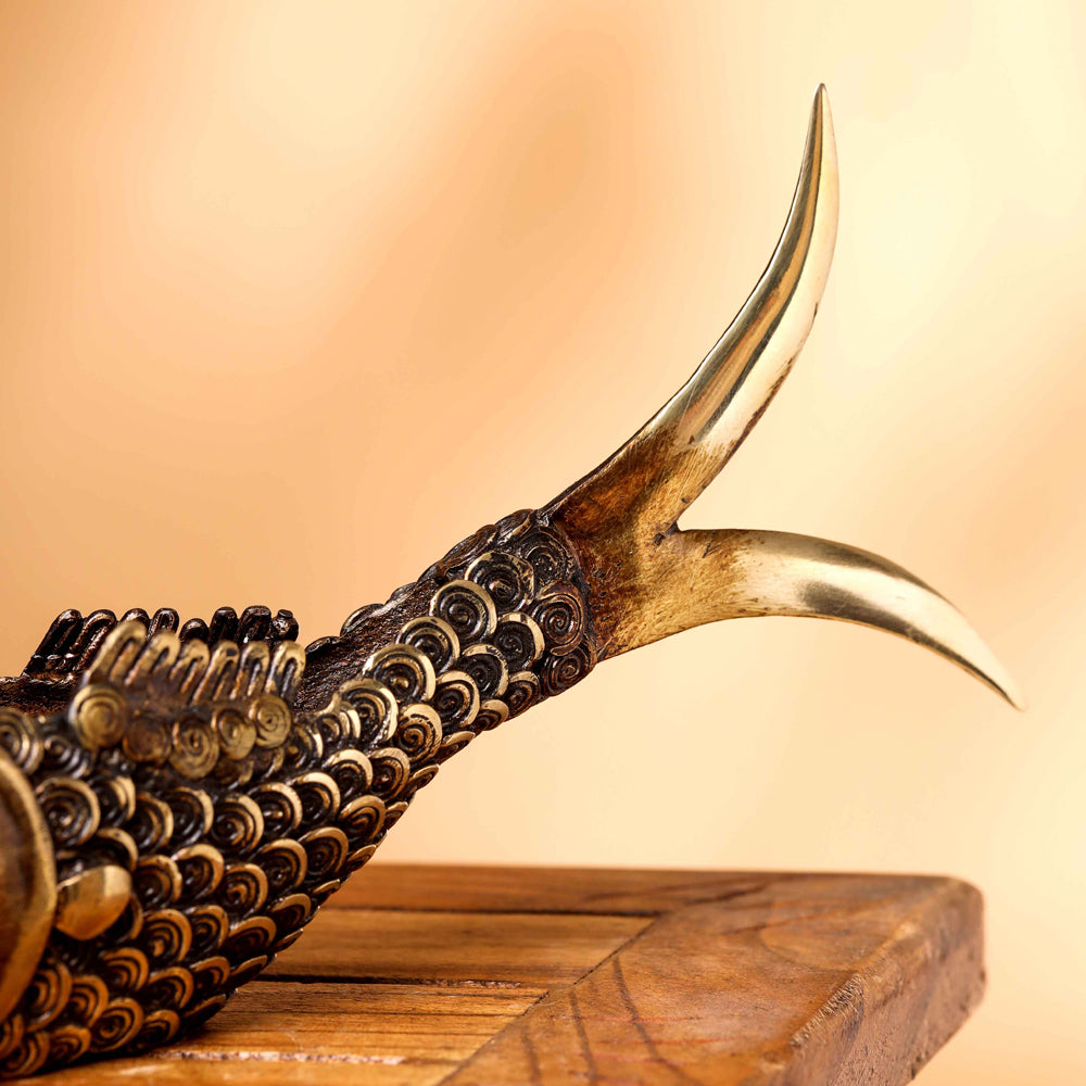 Brass Dhokra Fish Tray (5.5 Inch)