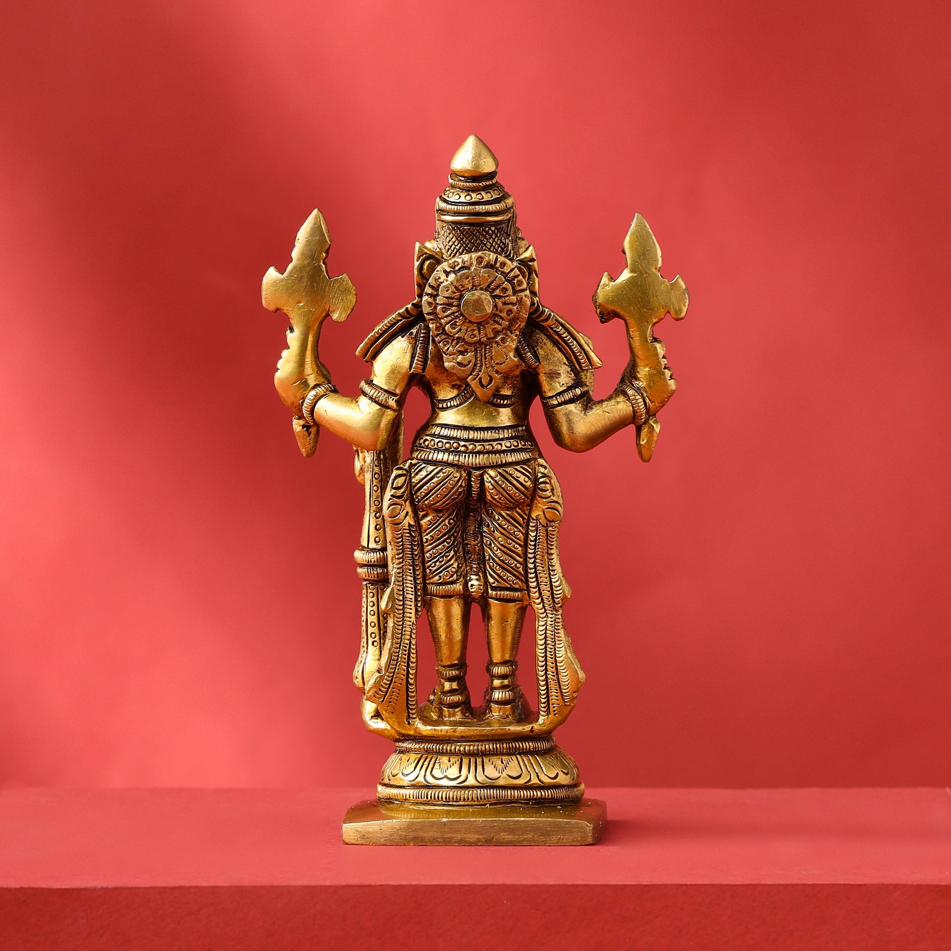 Brass Superfine Standing Narasimha Idol (6 Inch)