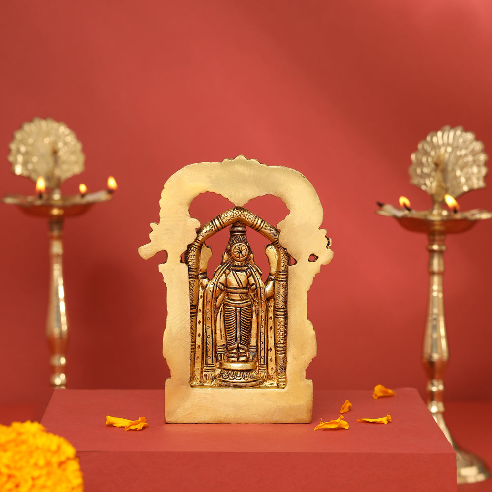 Brass Frame Tirupati Balaji/Venkateshwar Idol (5.5 Inch)