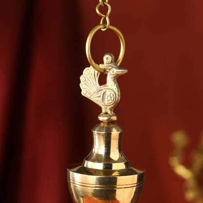 Brass Hanging Kamal Deep (27.5 Inch)