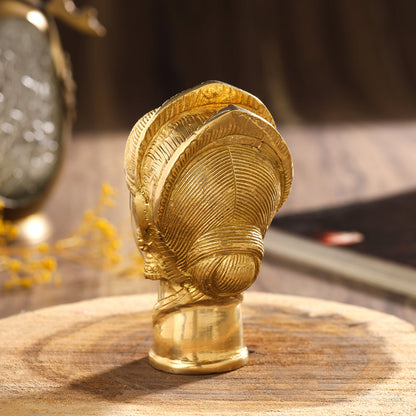 Brass Goddess Parvati Head Idol (5 Inch)
