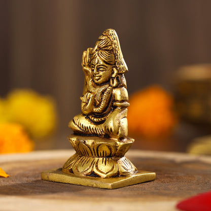 Brass Lord Shiva Idol (3 Inch)