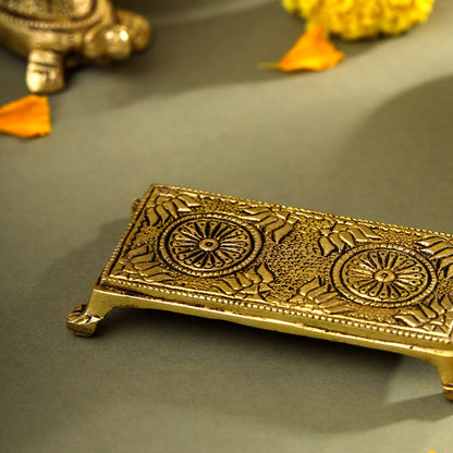 Brass Pooja Chowki (3.5 Inch)