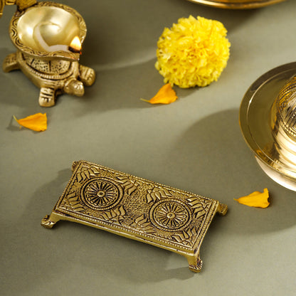 Brass Pooja Chowki (3.5 Inch)