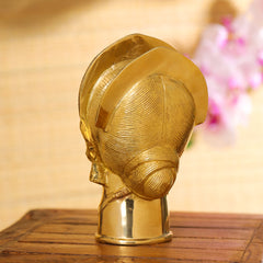 Brass Goddess Parvati Head (7.5 Inch)