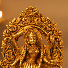 Brass Superfine Goddess Kali Idol (8 Inch)