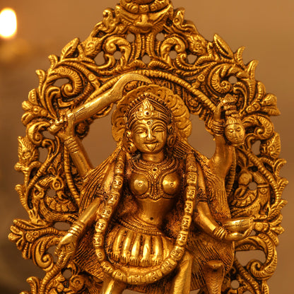 Brass Superfine Goddess Kali Idol (8 Inch)