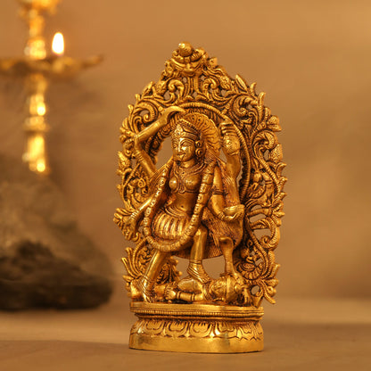 Brass Superfine Goddess Kali Idol (8 Inch)