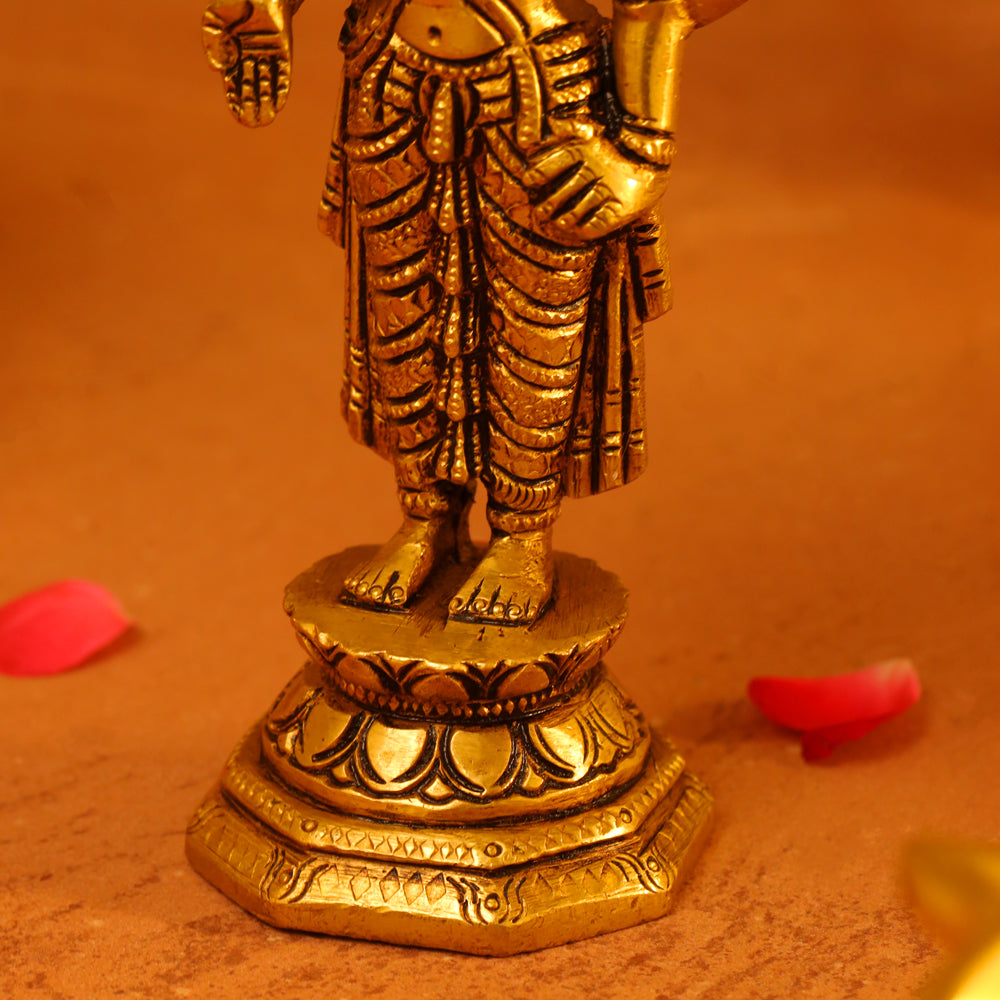 Brass Superfine Tirupati Balaji/Venkateshwar Idol (6 Inch)
