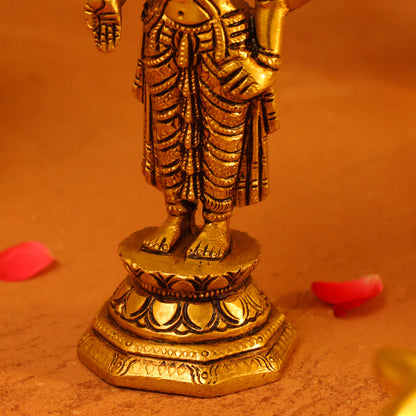 Brass Superfine Tirupati Balaji/Venkateshwar Idol (6 Inch)