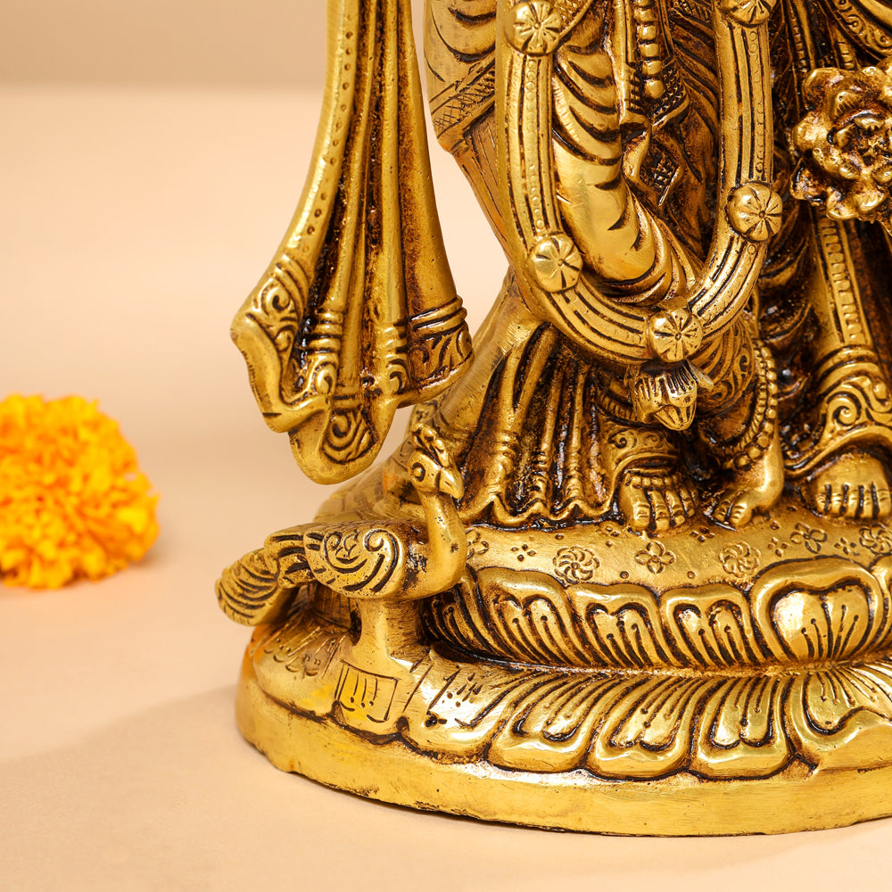 BRASS SUPERFINE RADHA KRISHNA STATUE (12.5")