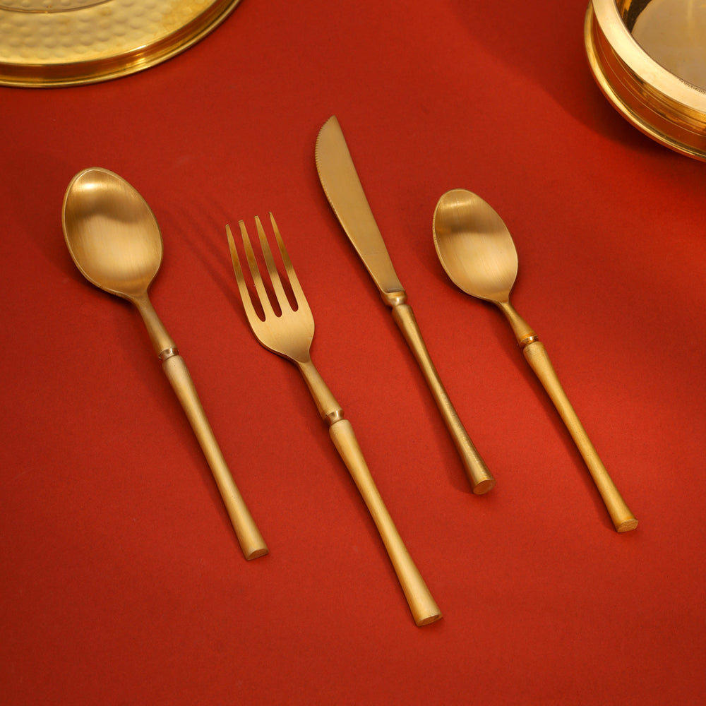 Brass Cutlery Set (Set Of 4)
