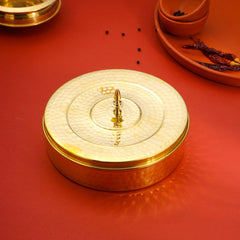 Brass Masala Daani/Spice Box (2.5 Inch)