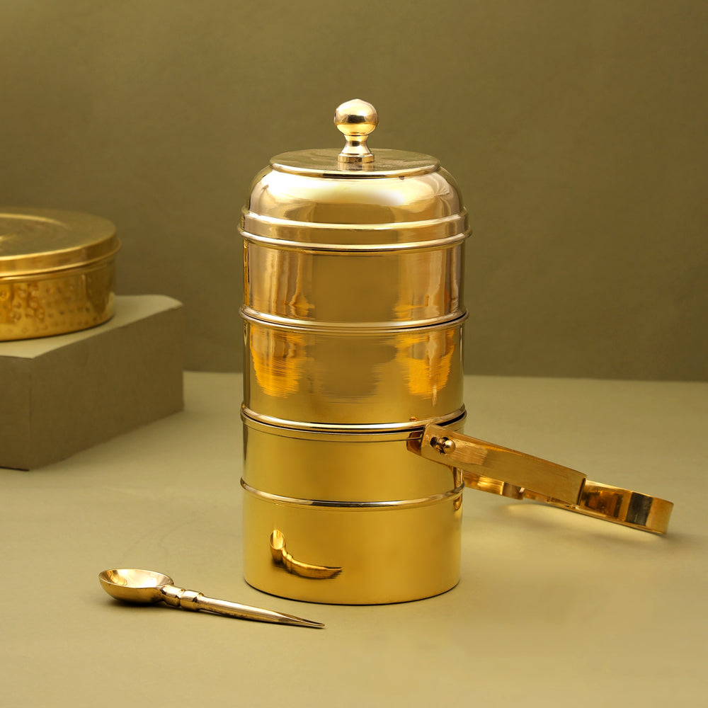 Brass Tiffin Box (12 Inch)