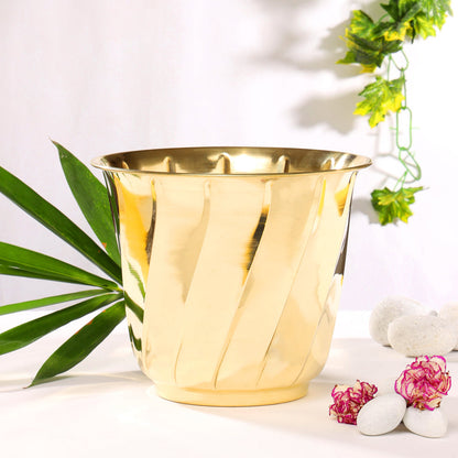 Brass Bucket Planter Pot