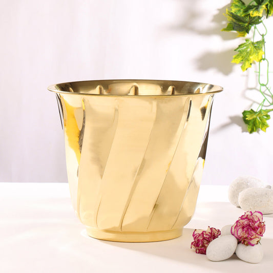 Brass Bucket Planter Pot