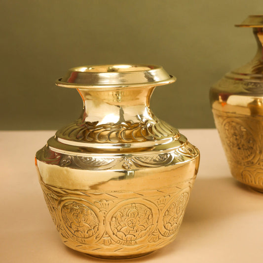Brass Ashtalakshmi Kodam/Kalash