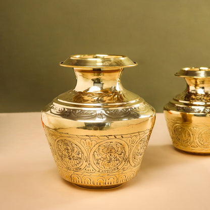 Brass Ashtalakshmi Kodam/Kalash