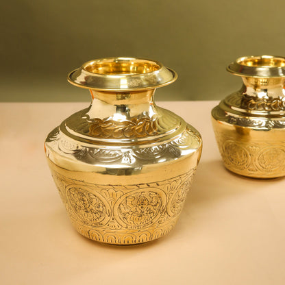 Brass Ashtalakshmi Kodam/Kalash