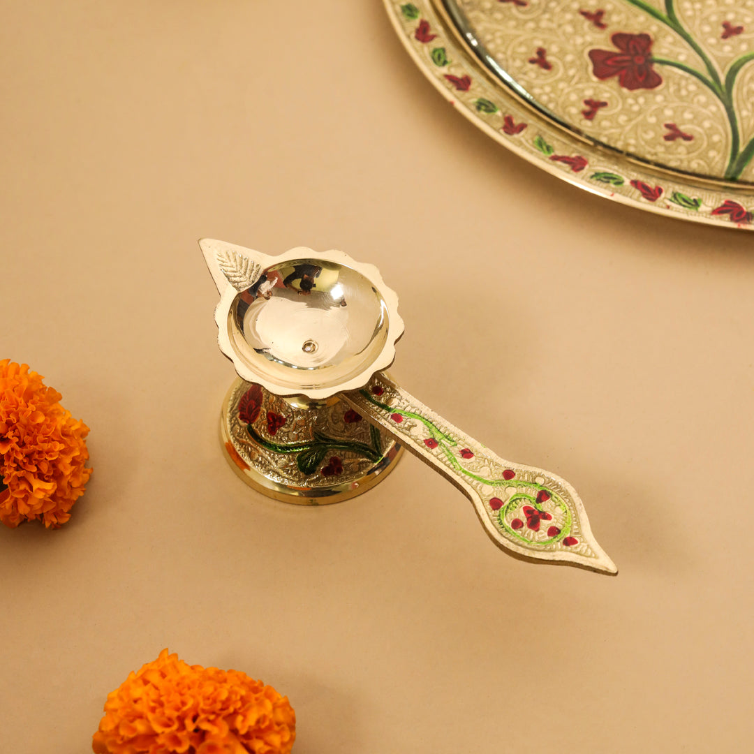 Brass Pooja Thali Set (1.2 Kg)