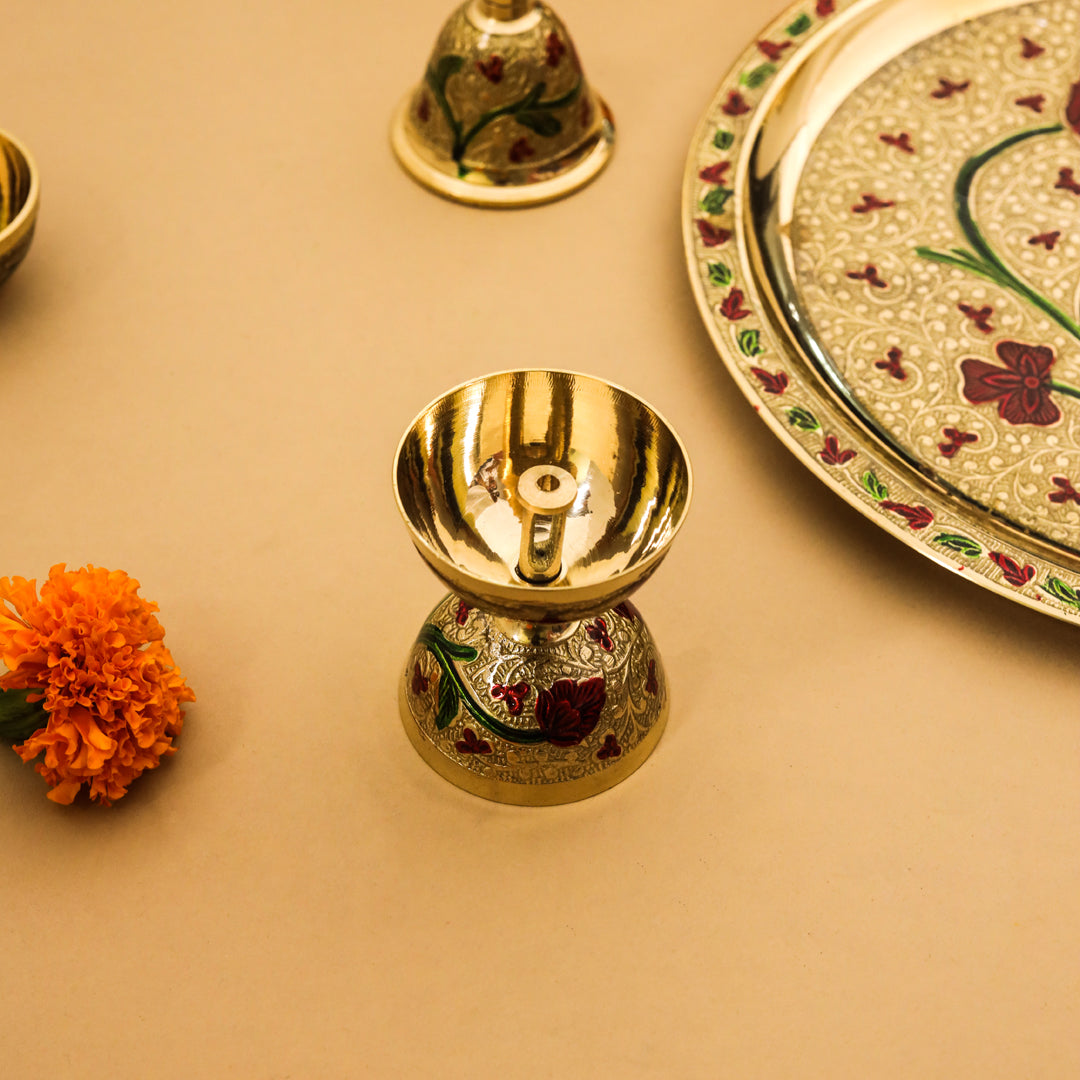 Brass Pooja Thali Set (1.2 Kg)