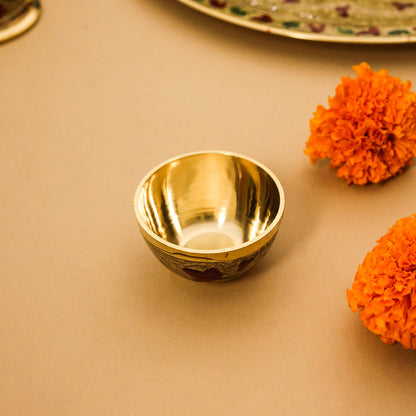 Brass Pooja Thali Set (1.2 Kg)