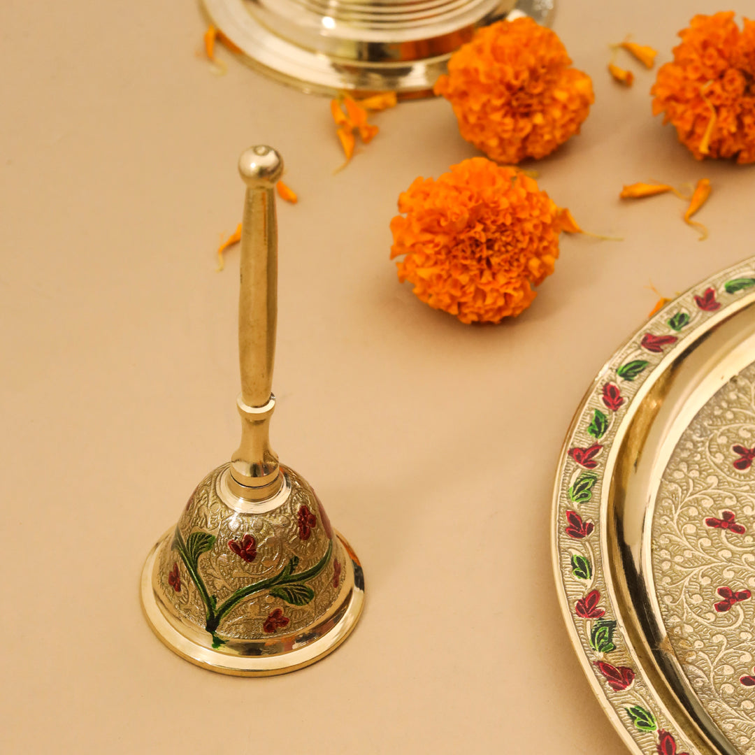 Brass Pooja Thali Set (1.2 Kg)