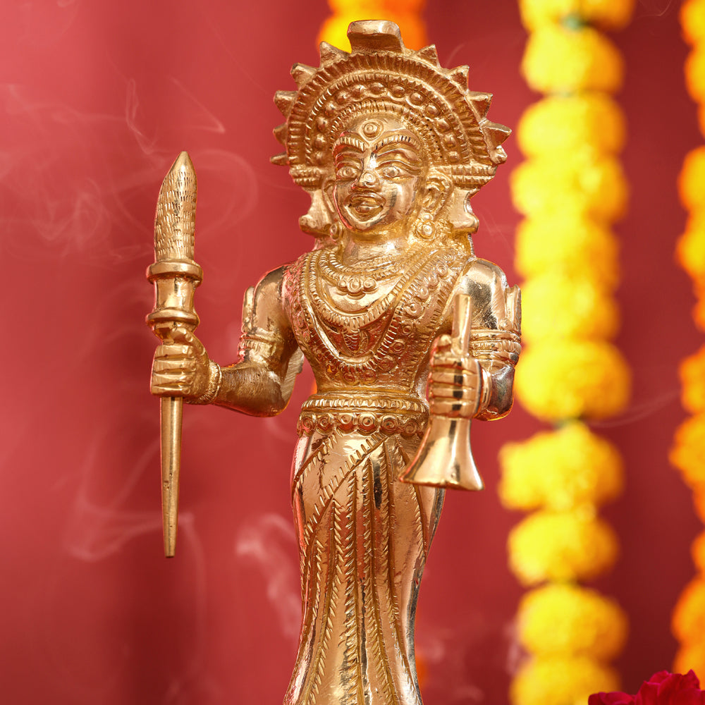 Brass Raksha Devi Idol (7.5 Inch)