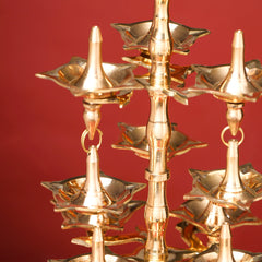 Brass Decorative Multi Wick Lamp (20 Inch)