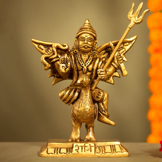 Brass Shani Dev Idol (4.5 Inch)