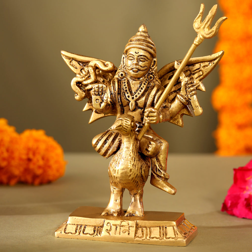 Brass Shani Dev Idol (4.5 Inch)