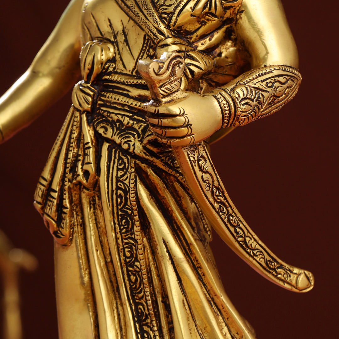 Brass Chatrapati Shivaji Maharaj Idol (12.5 Inch)