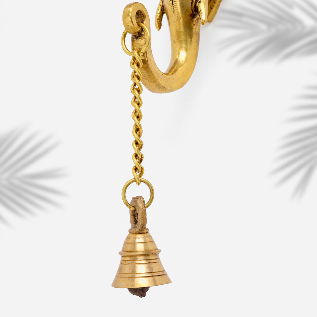 Brass Superfine Dancing Hanging Ganesha With Bell (15 Inch)