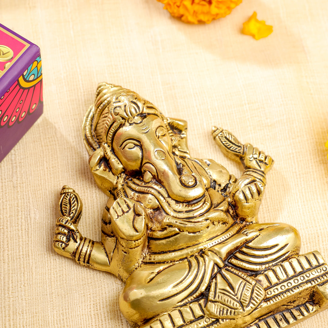 Brass Ganesha Wall Hanging Festive Gift Hamper