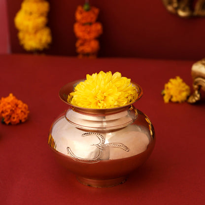 Brass Om Pooja Kalash