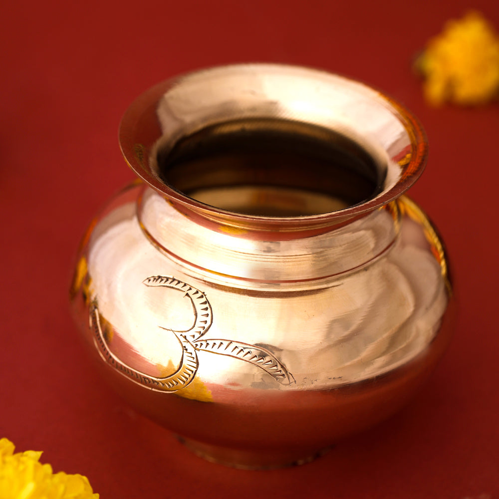 Brass Om Pooja Kalash