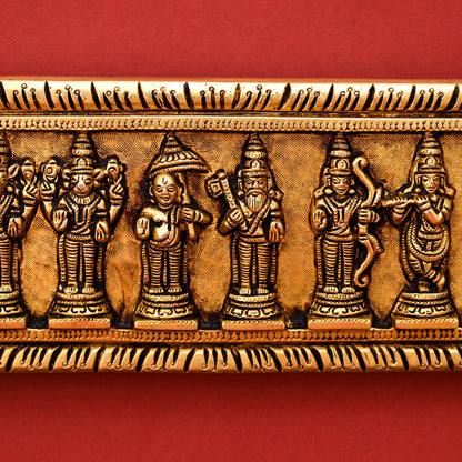 Brass Dashavatara / Vishnu Avatar Wall Hanging (4 Inch)