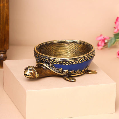 Brass Dhokra Tortoise Bowl