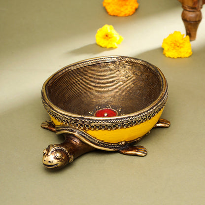 Brass Dhokra Tortoise Bowl