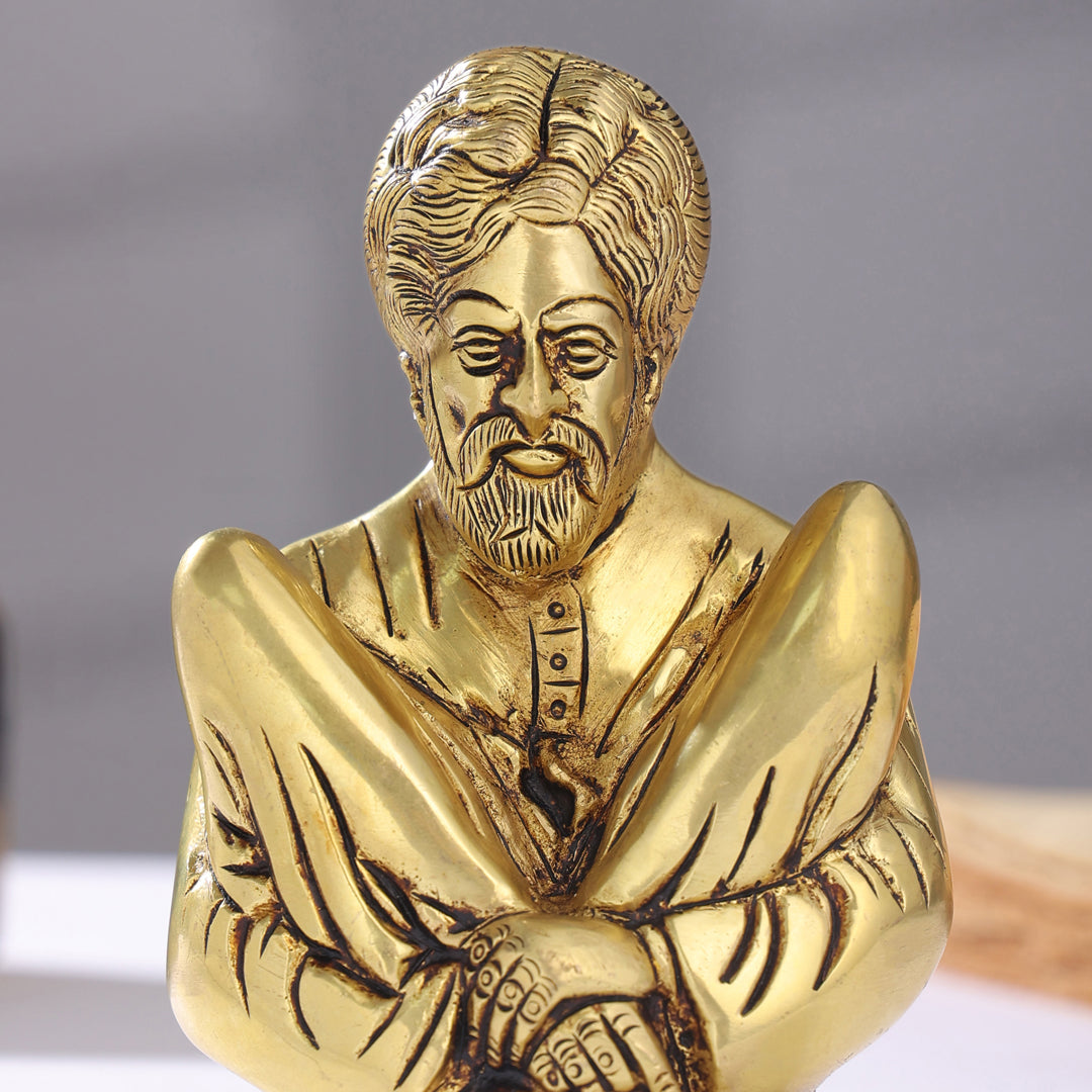 Brass Sadguru Saint Shankar Maharaj Idol (5.5 Inch)