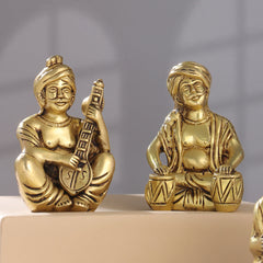 Brass Men Musical Set Of Five (5 Inch)