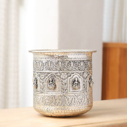 Silver Plated Brass Ashtalakshmi Decorative Pot
